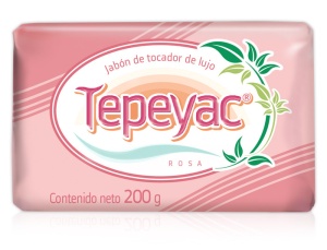 Tepeyac rosa jabón de tocador de lujo / Caja con 30 piezas de 200g