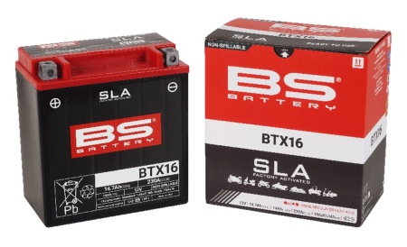 Baterie activata din fabrica BS-BATTERY BTX16 (FA) (YTX16 (FA)) SLA - Img 3