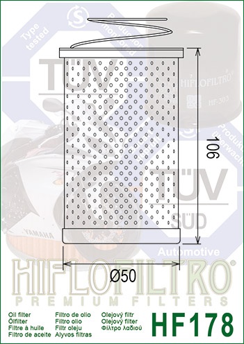 Filtru de ulei HIFLOFILTRO HF178 - Img 2