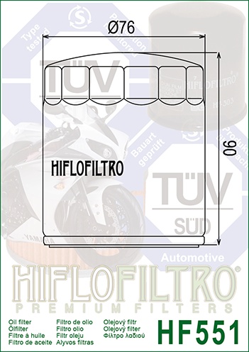 Filtru de ulei HIFLOFILTRO HF551 - Img 2