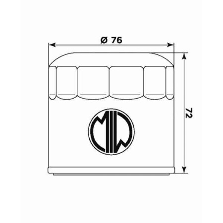 Filtru de ulei MIW D6001 (alt. HF153) - Img 2
