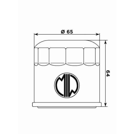 Filtru de ulei MIW H1015 (alt. HF204) - Img 2