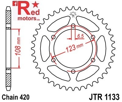Foaie/pinion spate JTR1133.65 420 cu 65 de dinti