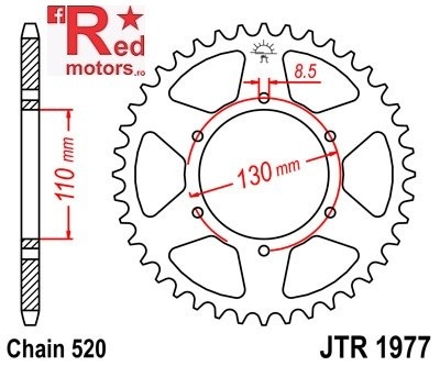 Foaie/pinion spate JTR1977.48 520 cu 48 de dinti