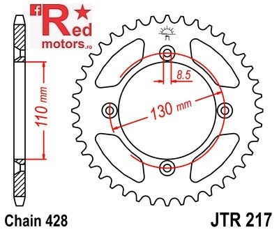 Foaie/pinion spate JTR217.56 428 cu 56 de dinti