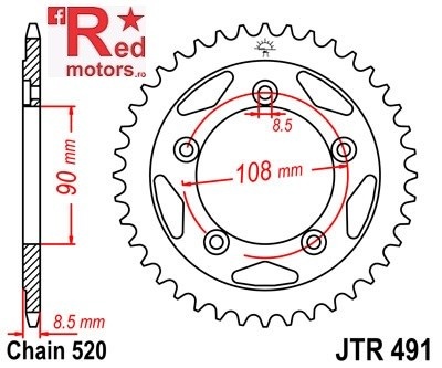 Foaie/pinion spate JTR491.38 520 cu 38 de dinti