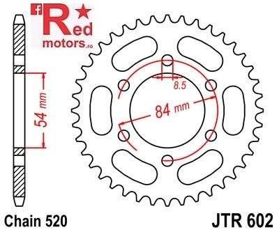 Foaie/pinion spate JTR602.42 520 cu 42 de dinti