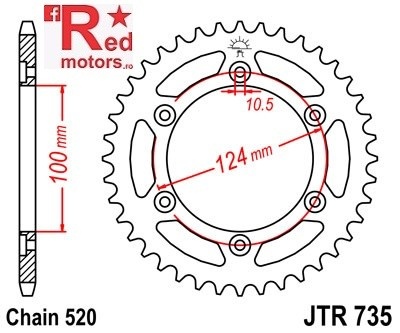 Foaie/pinion spate JTR735.41 520 cu 41 de dinti pentru Ducati