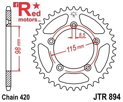 Foaie/pinion spate JTR894.48 420 cu 48 de dinti pentru KTM SX 65