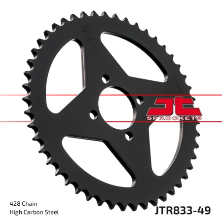 Kit de lant EK - Argintiu lant 428 SHDR, Non-sealed, pinion fata JT, foaie spate JT pentru YAMAHA TT-R 125 2000-2001 - Img 6