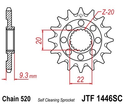 Kit de lant EK - Argintiu lant 520 MRD, Non-sealed, pinion fata JT, foaie spate JT pentru KAWASAKI KX 250 X 2025 - Img 3
