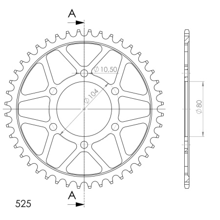 Kit de lant EK - Argintiu lant 525 SRX, X-Ring, pinion fata JT cauciucat, foaie spate SUPERSPROX pentru KAWASAKI Z 900 2017-2024 - Img 5