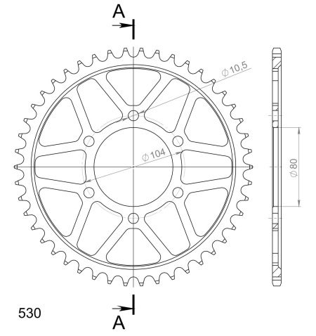 Kit de lant EK - Argintiu lant 530 DEX, X-Ring, pinion fata JT, foaie spate SUPERSPROX pentru KAWASAKI ZXR 750 1990 - Img 5