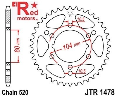 Kit lant DID GOLD X-Ring PRO-STREET 520 VX pentru Polaris 250 Trail Boss (W8527) 1985-1989 - Img 3