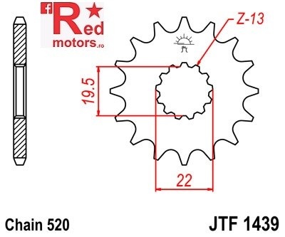 Pinion fata JTF 1439 cu 11 dinti