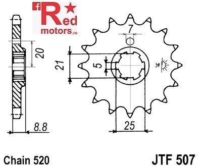 Pinion fata JTF 507 cu 13 dinti