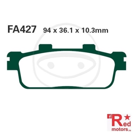 Placute frana fata SCOOTER EBC 94x36.1x10.3 FA427 pentru Daelim S3 125 Fi, SYM Citycom 125, HD2 125 DD, TGB X-Large 125 EFI