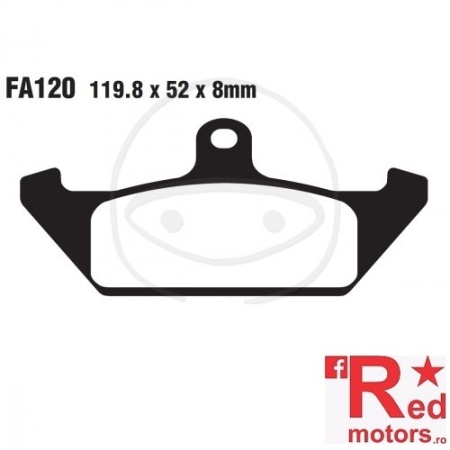 Placute frana fata STD EBC 119.8x52x8 FA56 pentru Cagiva Elefant 650