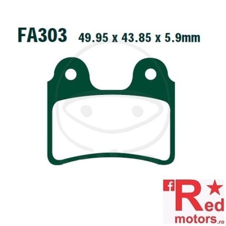 Placute frana fata STD EBC ALTN 49.95x43.85x5.9 FA303 pentru AJP PR3 125, PR3 200, Beta Evo 125, 300, Gas Gas TXT 80,