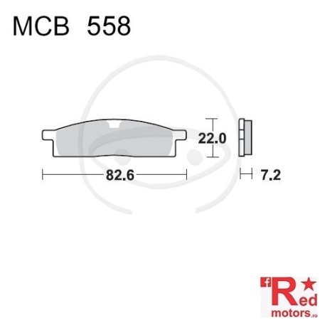 Placute frana fata STD TRW ALTN 82.6x22x7.2 MCB558 pentru Yamaha TT-R 125, YZ 80 17/14, YZ 85 SW 17/14