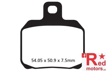 Placute frana spate sinterizate 54.05x50.9x7.5 EBC FA266 pentru CAN-AM Spyder 1000, 1330, Ducati Hypermotard 821