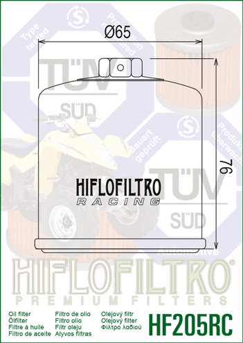 Filtru de ulei HIFLOFILTRO HF205RC Race - Img 2