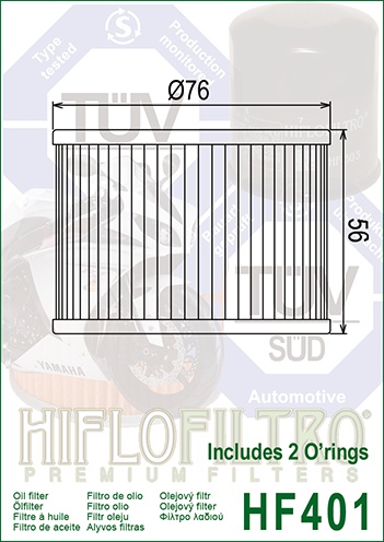 Filtru de ulei HIFLOFILTRO HF401 - Img 2