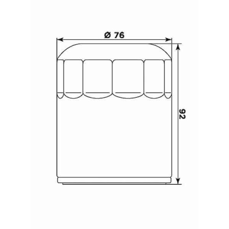 Filtru de ulei MIW BU10001 (alt. HF171C) - Img 2