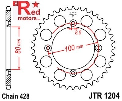Foaie/pinion spate JTR1204.49 428 cu 49 de dinti pentru AJP PR3 125, AJP PR3 200