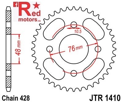 Foaie/pinion spate JTR1410.50 428 cu 50 de dinti