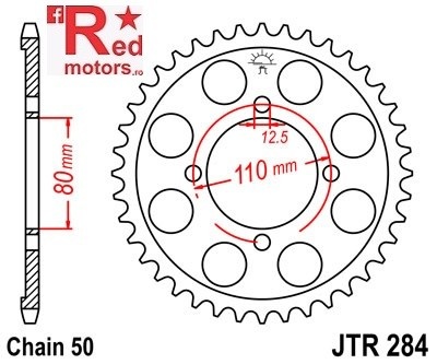 Foaie/pinion spate JTR284.45 530 cu 45 de dinti
