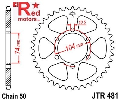 Foaie/pinion spate JTR481.45 530 cu 45 de dinti