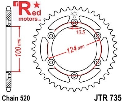 Foaie/pinion spate JTR735.43 520 cu 43 de dinti pentru Ducati