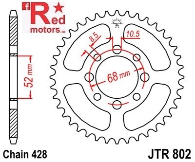 Foaie/pinion spate JTR802.40 428 cu 40 de dinti pentru Suzuki GT 80 L, RM 80, RV 90 Van Van, TS 80 X