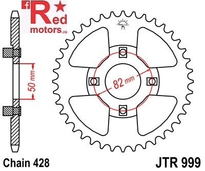Foaie/pinion spate JTR999.42 428 cu 42 de dinti