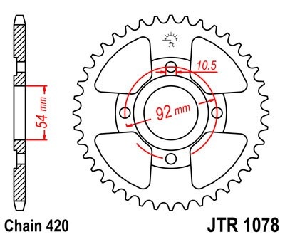 Foaie spate JT JTR 1078-47 47T, 420 - Img 2