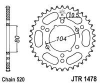 Foaie spate JT JTR 1478-30 30T, 520 - Img 2
