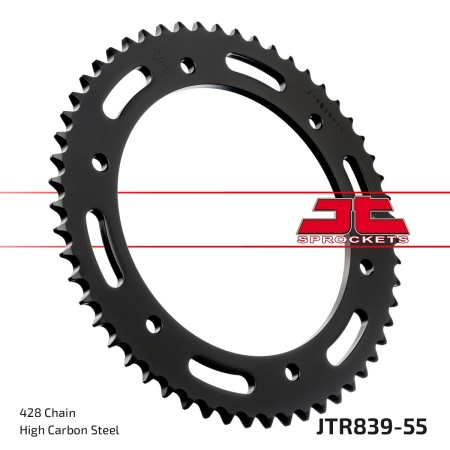 Kit de lant D.I.D Chain - Argintiu lant 428 D, Non-sealed, pinion fata SUPERSPROX, foaie spate JT pentru YAMAHA DT 125 R 1988-1989 - Img 6