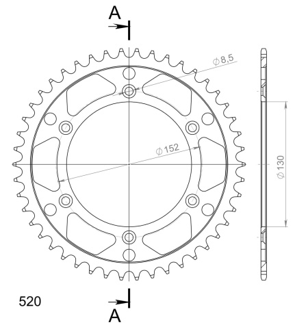 Kit de lant D.I.D Chain - Argintiu lant 520 VX, X-Ring, pinion fata JT, foaie spate SUPERSPROX pentru APRILIA SXV 4.5 2006-2012 - Img 4
