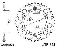 Kit de lant D.I.D Chain - Auriu lant 520 DZ, Non-sealed, pinion fata JT, foaie spate JT pentru YAMAHA YZ 125 1988 - Img 5