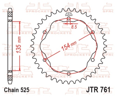 Kit de lant D.I.D Chain - Auriu lant 525 ZVM-X, X-Ring, pinion fata JT cauciucat, foaie spate JT pentru DUCATI Diavel 1200 2011-2018 - Img 7