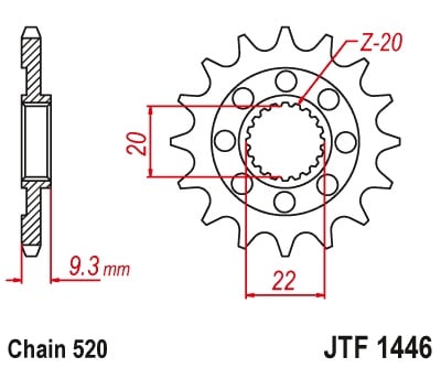 Kit de lant EK - Argintiu lant 520 DEX, X-Ring, pinion fata JT, foaie spate JT pentru KAWASAKI KX 250 (F) 4T 2006-2010 - Img 3