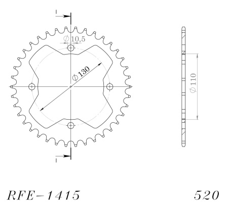 Kit de lant EK - Argintiu lant 520 DEX, X-Ring, pinion fata JT, foaie spate SUPERSPROX pentru ATV KAWASAKI KFX 450 R 2008-2011 - Img 5