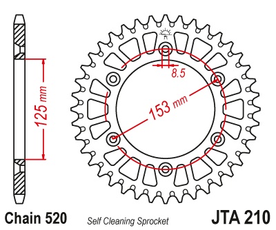 Kit de lant EK - Argintiu lant 520 SRX, X-Ring, pinion fata JT, foaie spate JT pentru HONDA CRF 250 F 2019-2025 - Img 5