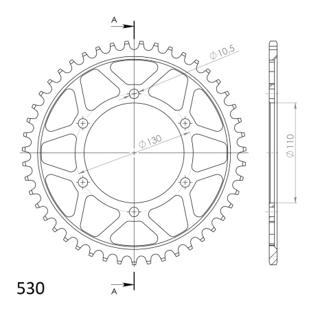 Kit de lant EK - Argintiu lant 530 DEX, X-Ring, pinion fata JT cauciucat, foaie spate SUPERSPROX pentru YAMAHA FZ6 600 / Fazer 2004-2009 - Img 5