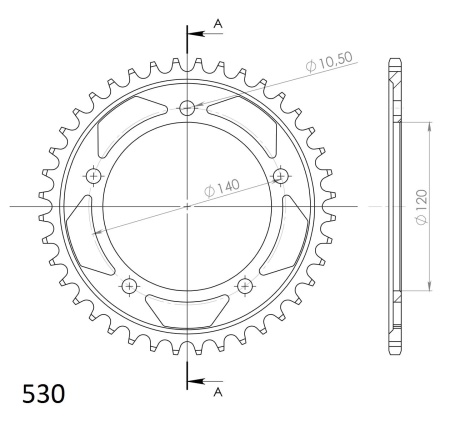 Kit de lant EK - Auriu lant 530 MVXZ, X-Ring, pinion fata JT cauciucat, foaie spate SUPERSPROX pentru SUZUKI SV 1000 / S 2003-2007 - Img 5