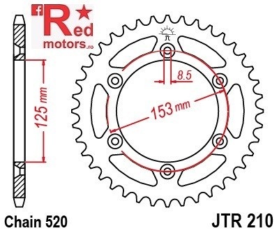 Kit lant DID GOLD X-Ring PRO-STREET 520 VX pentru Honda CRF450 R-4,5,6,7,8,9,A,B,C,D,E,F,G 2004-2016 - Img 3