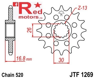 Pinion fata JTF 1269 cu 17 dinti