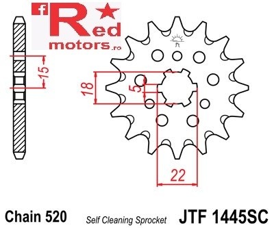 Pinion fata JTF 1445 cu 13 dinti SC