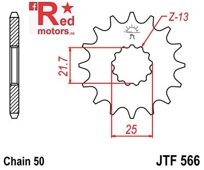 Pinion fata JTF 566 cu 12 dinti